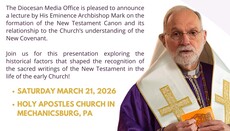 Abp. Mark to Lecture on New Testament Canon in Pennsylvania