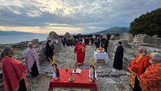 Hierarchal Service Held at Ruins of Forty Martyrs Monastery in Albania