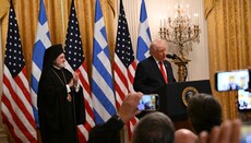 Trump Welcomes Abp. Elpidophoros to the White House for Greek Independence Day