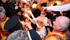 Holy Fire Descends at Church of the Holy Sepulchre in Jerusalem