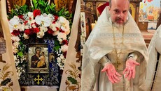 Hawaiian Iveron Icon Streams Myrrh at Pascha