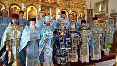 Bp. Theodosius Celebrates Feast of Unexpected Joy Icon