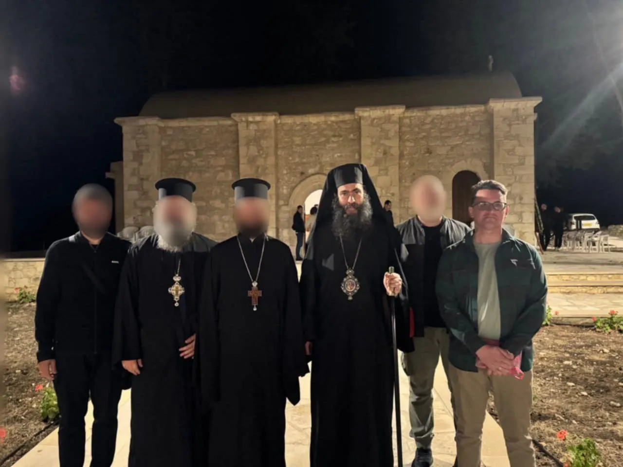 After the service with my Ukrainian friends, and Metropolitan Tychicus of Paphos.